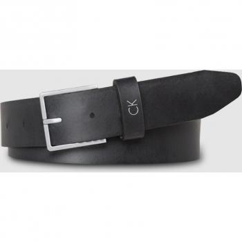 Cinturón de hombre de piel en negro Calvin Klein