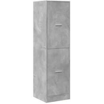 Armario botiquín de madera ingeniería gris hormigón 40x41x144,5 cm