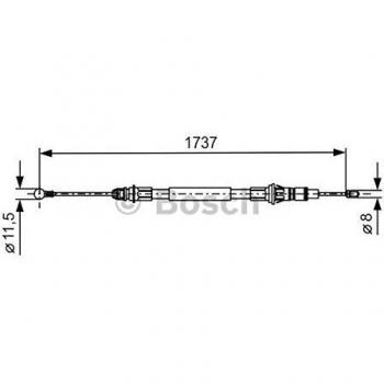 Cable de freno de mano BOSCH 1 987 477 261