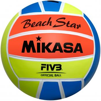 Mikasa Pelota de Playa Star, Colores fosforitos, 5, 1633