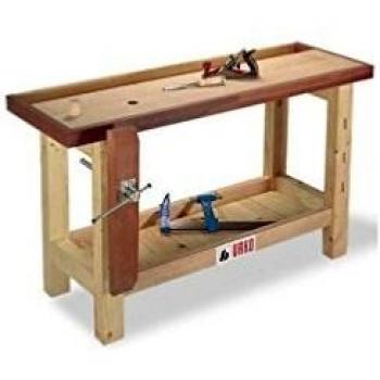 Banco de trabajo fijo Urko 1500 x 500 x 830 mm con mordaza frontal 1500-BC