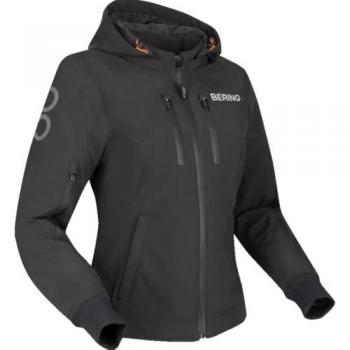 Bering Chaqueta de Moto Mujer Kerby Negra - Chaqueta textil, color negro, talla 48