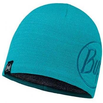 Original Buff - Knitted & Polar Hat Solid Unisex Adulto, talla unica, color Solid Logo Turquoise/Grey Vigore