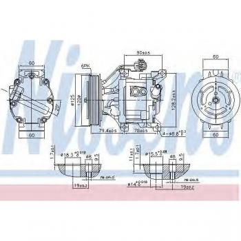Compresor de aire acondicionado NISSENS 890323