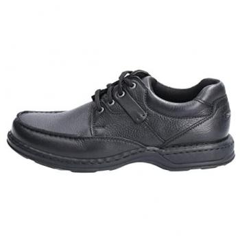 Hush Puppies Randall II Black Leather Lace-Up Derby Shoes for Men - UK Size 10