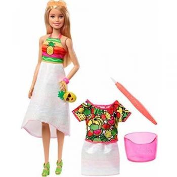 Muñeca Barbie Crayola Sorpresa Frutal con Modas Coloridas