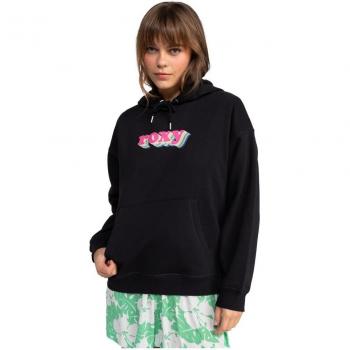 Sudadera con capucha Roxy Thats Rad mujer negra, rosa y azul, talla M