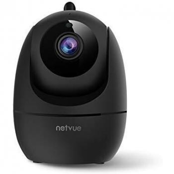 Netvue Camara Vigilancia WiFi Interior, Camaras Vigilancia Domicilio WiFi 1080P, Camara IP Audio Bidireccional Compatible con Alexa, Camara Bebe Vista 360° Visión Nocturna & Detección de Movimiento