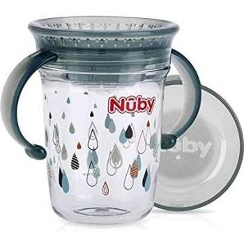 Nuby Taza Mágica Asas Tritán +6M Gris 240ml