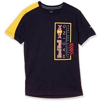 PUMA RBR Logo tee+ Camiseta, Hombre, Negro, S
