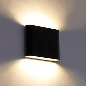 Aplique de exterior moderno negro 11,5 cm con LED integrado y protección IP65 - Batt