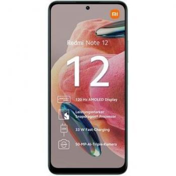Smartphone Xiaomi Redmi Note 12 4/64GB Dual-SIM Verde Menta, Pantalla AMOLED FHD+ 6.67, Procesador Snapdragon 680, Cámara Triple 50MP, Batería 5000 mAh