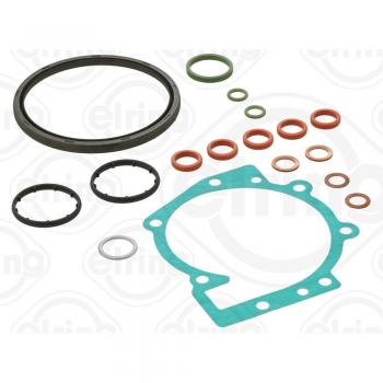 Juego de juntas para bloque motor ELRING 484.290, incluye juntas para cárter, fabricado con materiales de alta calidad, resistente a altas temperaturas y presiones, diseñado específicamente para asegurar un sellado óptimo en motores de vehículos