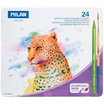 LÁPIZ MILAN ACUARELABLES 24 COLORES - Set de lápices de colores acuarelables Milan con 24 tonos variados