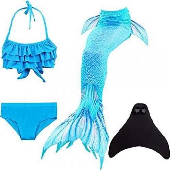 shepretty Niñas Cola de Sirena con Aletas para Nadar/Vacaciones/Fiesta/Fotos,DH53,130