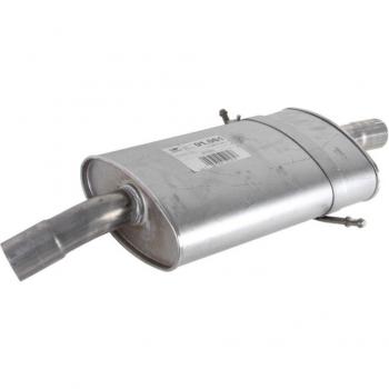 Silenciador central e intermedio ASMET 01.061, fabricado en acero inoxidable, diseñado para vehículos de gama media y alta, con reducción de ruido optimizada y fácil instalación, compatible con múltiples modelos de automóviles