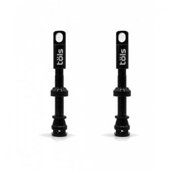 Válvulas Tubeless de Aluminio Presta 44mm en color Negro para Ciclismo y Reparación de Bicicletas