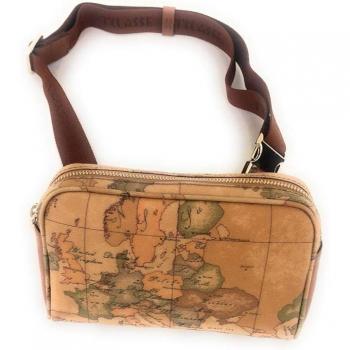 Alviero Martini 1a Classe Geo Classic Print Brown Mini Waist Bag for Women