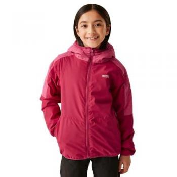 Regatta Kids Volcanics VIII Waterproof Reflective Jacket - Deep Pink/Hot Pink, Size: 15-16 Years
