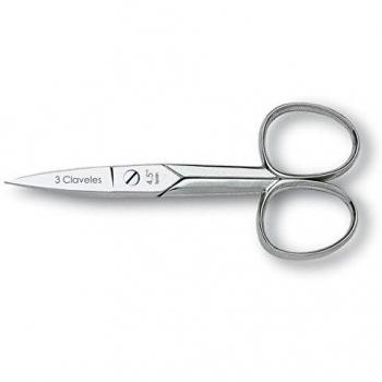 3 Claveles Tijera Uñas Recta De 11.5 Cm Manicura Profesional, 4,5, 100 g