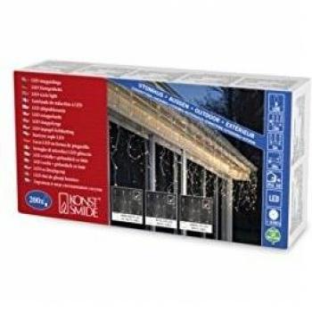 Cortina de Luces LED Ice Rain Ámbar 200 Diodos 5m para Exterior