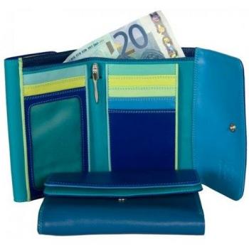 mywalit Double Flap Monedero piel 13 cm seascape