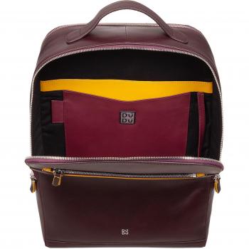 Mochila grande de hombre Dudu de piel para llevar PC 13', mochila antirrobo con doble cremallera, soporte para PC portátil y tableta, mochila de trabajo y viaje