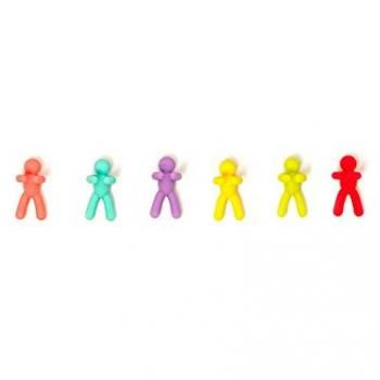 Set de 6 Marcadores Reutilizables para Vasos Legami Over the Top, Simpáticos y Funcionales, 1,5 x 3 cm