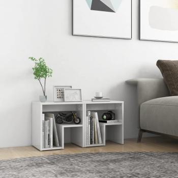 Mesitas de noche vidaXL 2 unidades contrachapada 40x30x40 cm en colores Blanco, Negro y Gris, para dormitorio o salón, diseño moderno