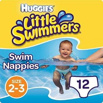 Huggies Little Swimmers Pañales Bañador Desechables Talla 2-3 (3-8 kg), 12 Unidades