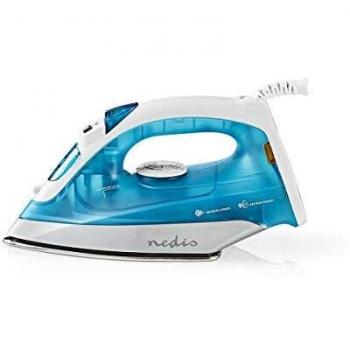 NEDIS Plancha de Vapor Plancha de Vapor | 1200 W | Chorro de Vapor | Base de Acero Inoxidable | Azul Azul/Blanco 1.90 m