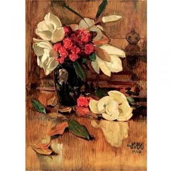 Puzzle Gold 1000 Piezas - Magnolias y Claveles de Namik Ismail