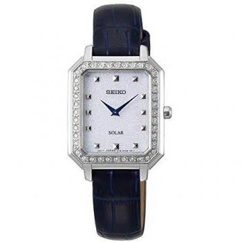 Seiko Womens Analogue Quartz Watch with Leather Strap SUP429P1