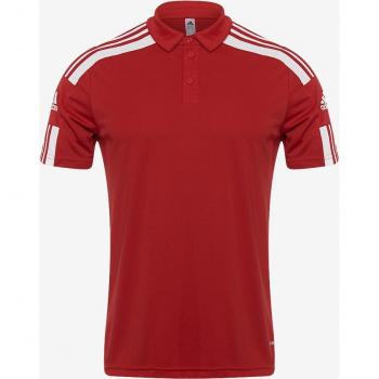 Adidas Squadra 21 Men's Breathable Football Polo Shirt Red/White