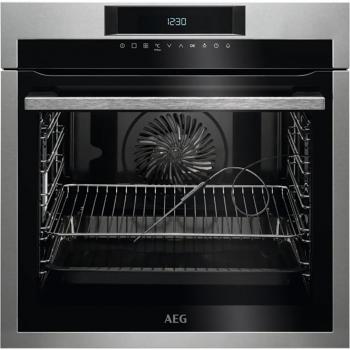 AEG BPE642120M Horno Multifunción Pirolítico Inox 71L Sonda Térmica Guías Telescópicas Clase A+ Acero Inoxidable Antihuellas