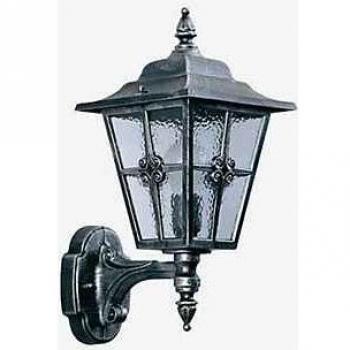 Aplique de exterior Albert Leuchten 763 con vidrio catedral negro