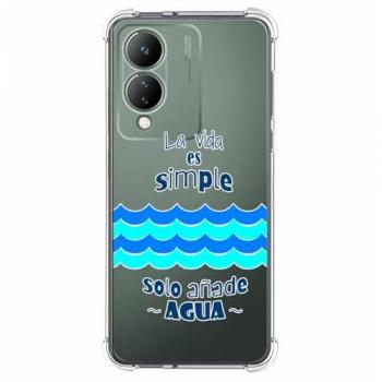 Funda Silicona Antigolpes Diseño Agua para Vivo Y17s