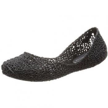 Melissa Campana Papel VII Black Glitter Ballerinas EU 40