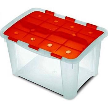 TERRY-Caja Home Storage Home box orange/h 25 x transparente L32,2 P46,5 x H28