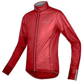 Chaqueta impermeable Endura FS260 Pro Adrenaline Race Cape II roja para hombre - Talla S