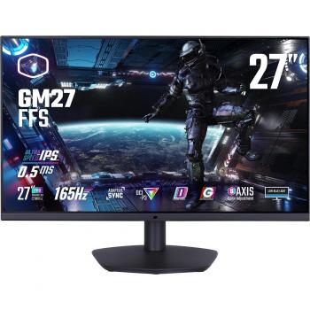 Cooler Master GM27-FFS 27 Full HD LED IPS Gaming Monitor with 165Hz Refresh Rate, FreeSync/G-Sync Compatibility, and Black Design