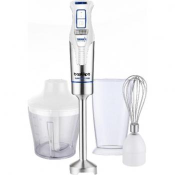 Batidora de mano Bastilipo Turbomix1200 con vaso medidor 1200W blanco/plata