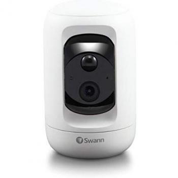 Cámara de Seguridad Inalámbrica 1080P Swann con Movimiento Panorámico e Inclinado, Doble Comunicación, Alertas Móviles y Visión Nocturna