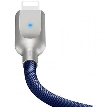 Cable Lightning,cable iphone ,Smart Auto Disconnect Cargador Cable con indicador LED ,6.16p/1.88m,Nylon Trenzado Cable de datos ,Cable de carga Lightning a USB para iPhone X / iPhone 8/7/7 Plus / 6/6 Plus / 6s / 6s Plus / 5s / iPad mini