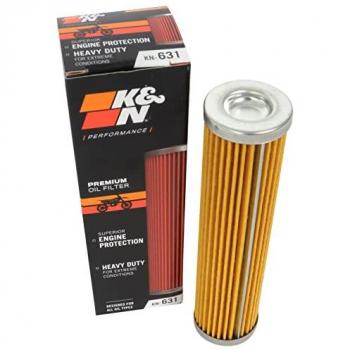 Filtro de aceite K&N Engineering, Inc. KN-631 con alta capacidad de filtración, diseño duradero, construcción de acero y sello de goma para un ajuste seguro