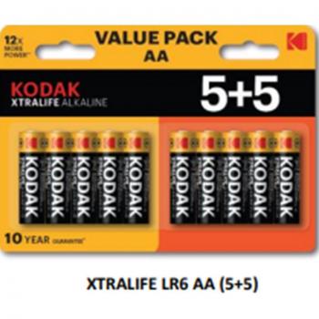 Kodak Xtralife AA LR6 Alkaline Batteries 10-Pack