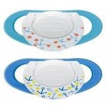 Chupete Chicco Physio Compact Caucho Azul 6-12 meses