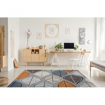 Alfombra Moderna de Exterior Multicolor Azul/Beige 180x270 cm