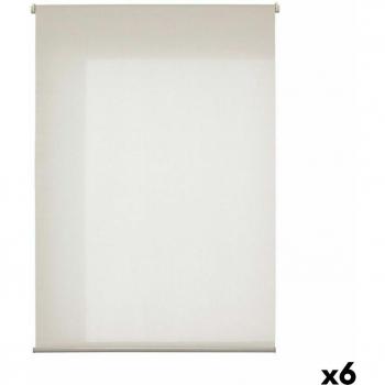 Estor Enrollable 120 x 180 cm Poliéster Crema Plástico (6 Unidades)