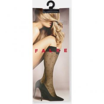 Medias de rodilla FALKE para mujer - ultra-transparentes con lunares, 15 DEN, talla 39-42